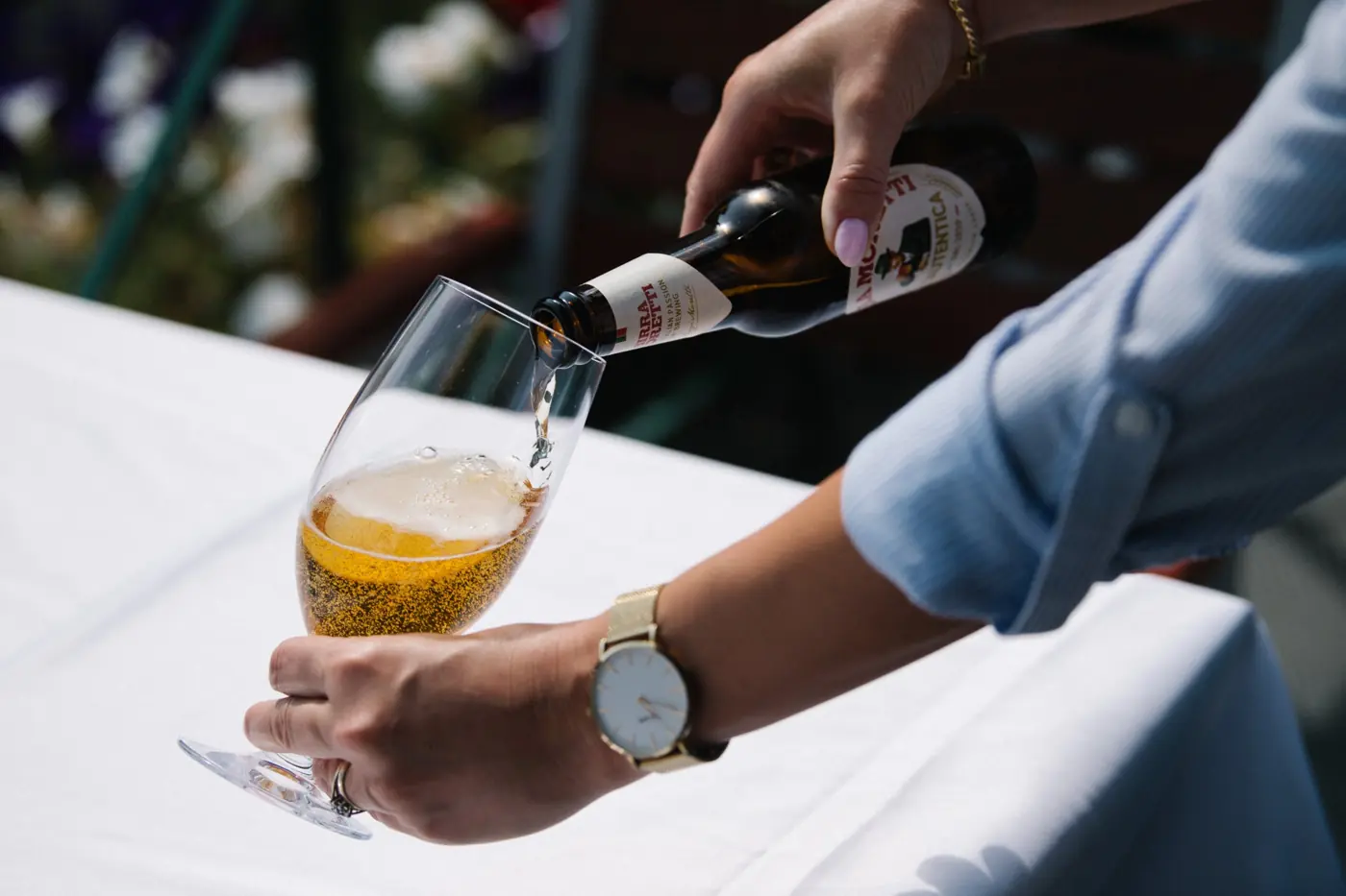 A beer poured at the Club bar